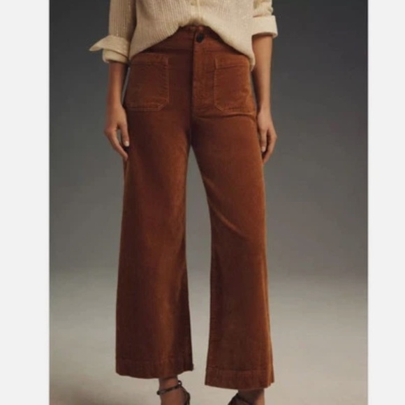 Anthropologie Maeve The Colette Corduroy Crop Wide-Leg Pants: Corduroy Edition - Picture 3 of 5